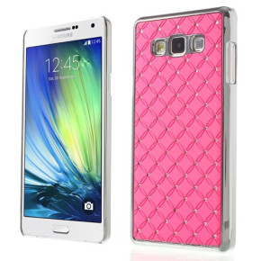 Луксозен твърд гръб с камъни за Samsung Galaxy A7 A700F розов